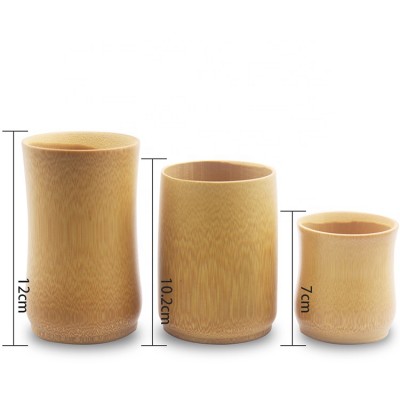 Wholesale 100% biodegradable natural eco friendly custom logo bamboo cup  with opp bag