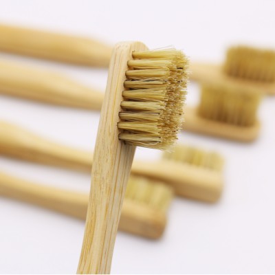 High  quality adult natural bristle bamboo toothbrush for environmental friendly and degradable