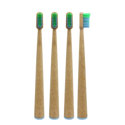 100% degradable round  handle bamboo toothbrush with  CE, FDA certification