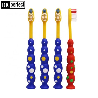 Cute Design Kid Toothbrush Round Handle Gourd Shape Baby Teeth Brushing Toothbrush