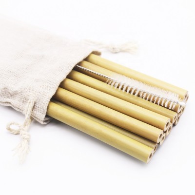 Custom Flexible Eco-friendly Disposable Bamboo Straw